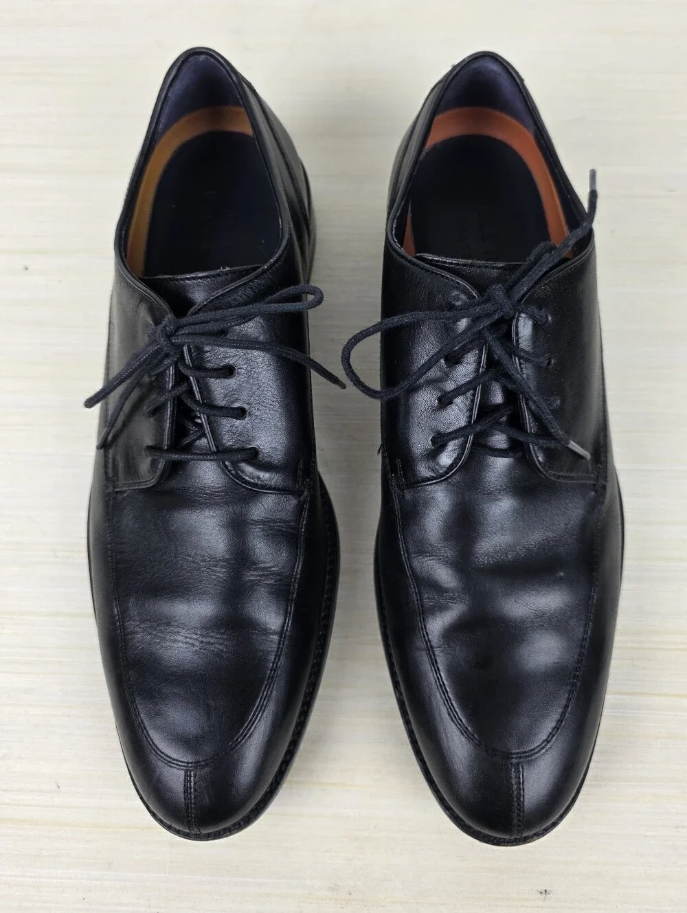 Cole Haan Grand.OS Men 8 M Black Leather Lace Up Split Toe